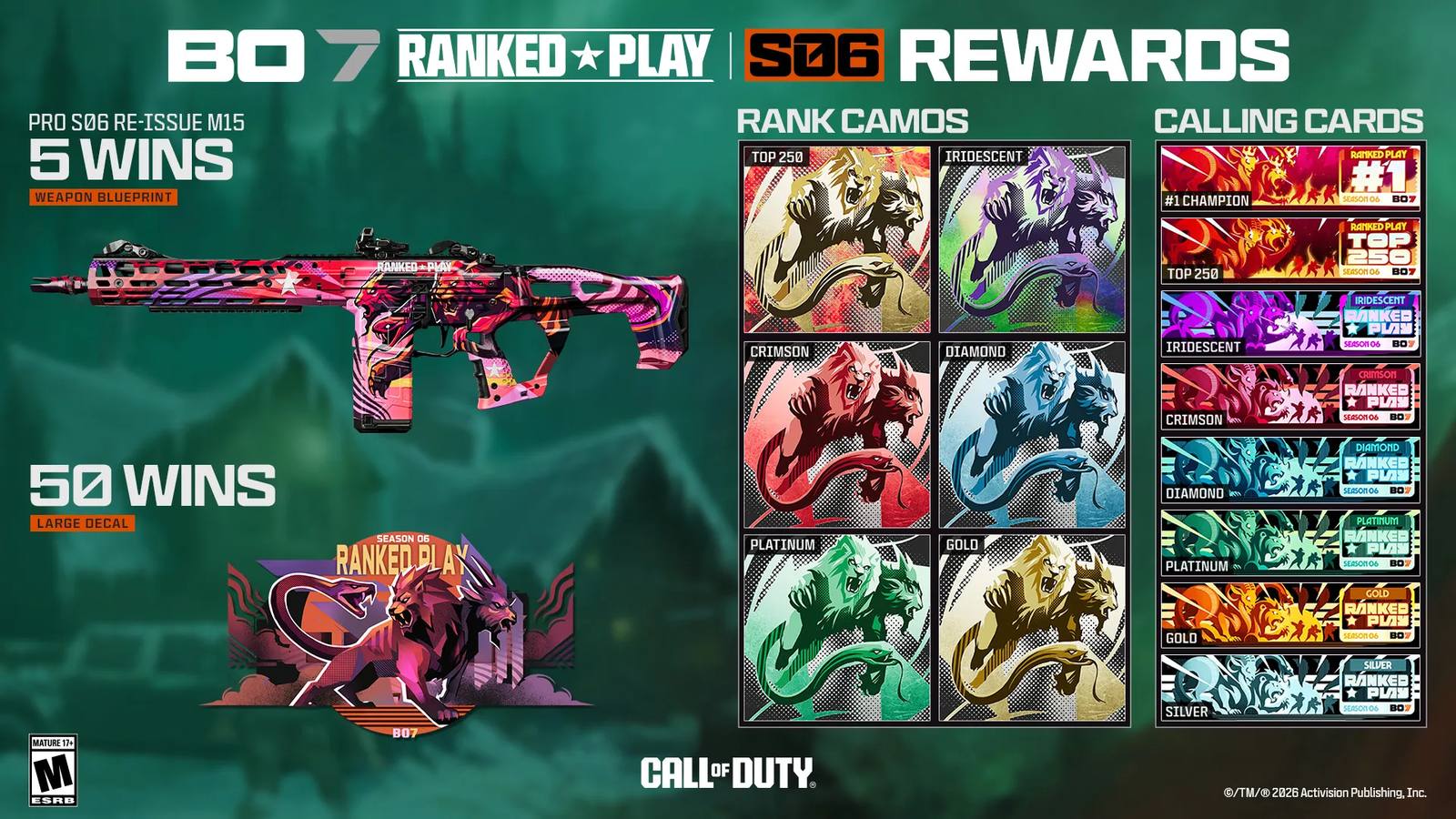 Black Ops 7 : toutes les récompenses Ranked Play S6