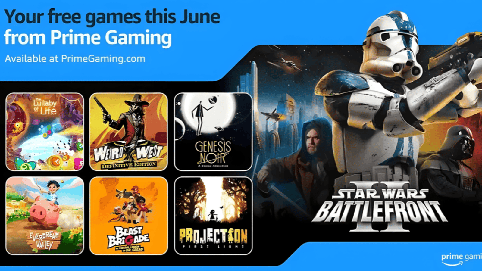 Les jeux gratuits de juin avec Amazon Prime Gaming ont été annoncés