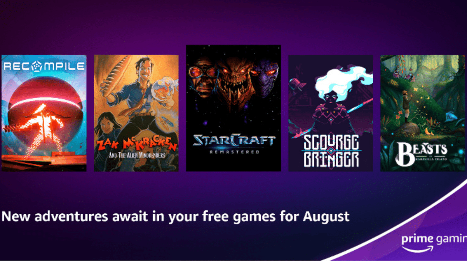 Amazon Prime Gaming: 6 jeux offerts en Aout 2022