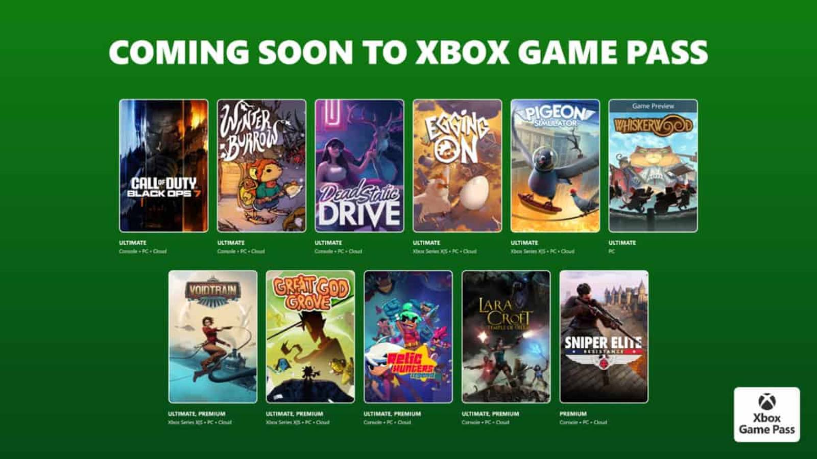 Voici les 11 jeux ajoutés au Xbox Game Pass ce mois-ci