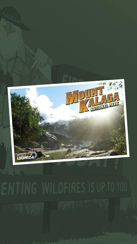 Carte postale « Mount Kalaga National Park » de GTA VI : une rivière en forêt
