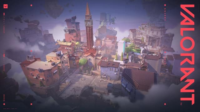 Fond d'écran officiel de la carte Ascent : une ville italienne flottante et son campanile