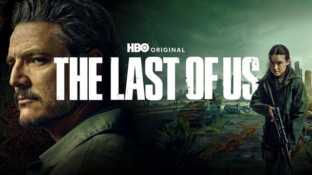 Affiche de la saison 2 de la série HBO The Last of Us : Joel en gros plan et Ellie avec un fusil