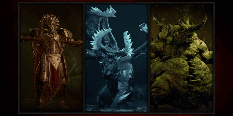 Diablo IV : trois boss de la Saison du Sang présentés côte à côte