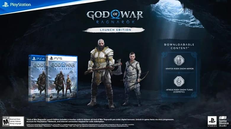 God of War Ragnarök Launch Edition : les boîtes PS4 et PS5, Kratos et Atreus, et les bonus de précommande