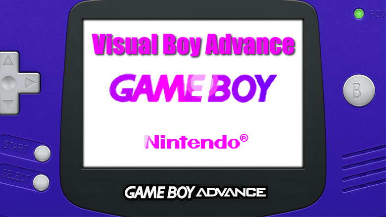 Écran de démarrage Game Boy Advance affichant Visual Boy Advance