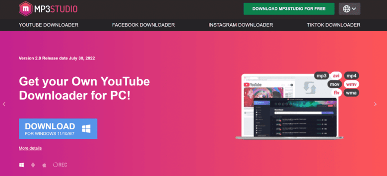 MP3Studio Convertisseur YouTube MP3
