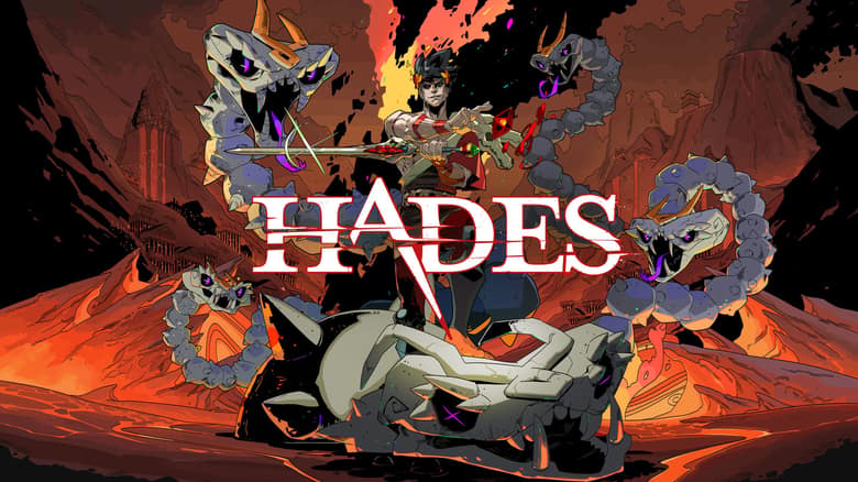 Hades : Zagreus au combat dans les Enfers, entouré de serpents et de coulées de lave