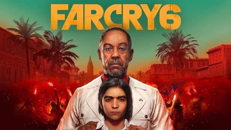 Jaquette de Far Cry 6 : Antón Castillo, la main sur l'épaule de son fils Diego