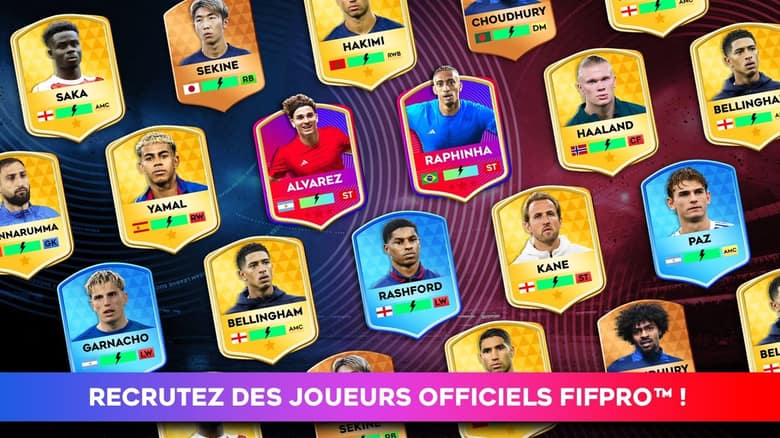 Cartes de joueurs de DLS 26, dont Achraf Hakimi, Raphinha, Erling Haaland, Jude Bellingham et Lamine Yamal