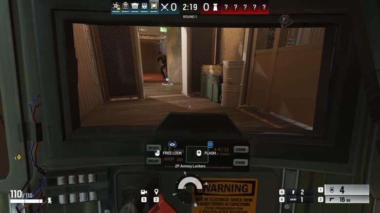 Capture en jeu à la première personne, tirée de la vidéo officielle sur la capacité de Noor
