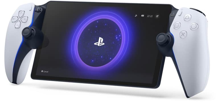 Le PlayStation Portal, un écran tenu entre deux moitiés de manette DualSense