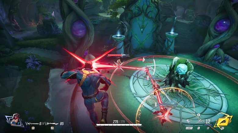 Affrontement entre héros dans une arène de Marvel Rivals