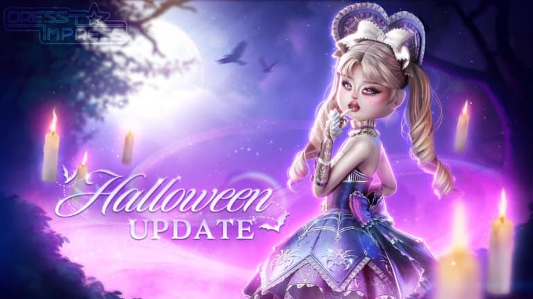 Visuel officiel de la mise à jour Halloween de Dress to Impress