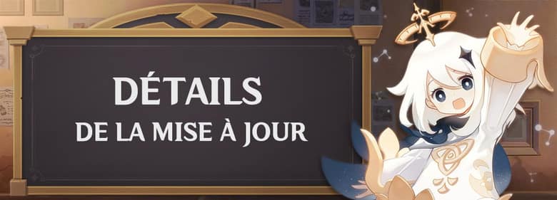 Annonce officielle de la mise à jour du lanceur de Genshin Impact sur PC, avec Paimon