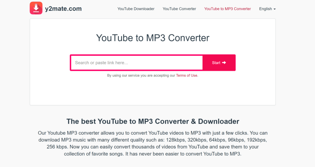 Y2mate YouTube MP3 Converter