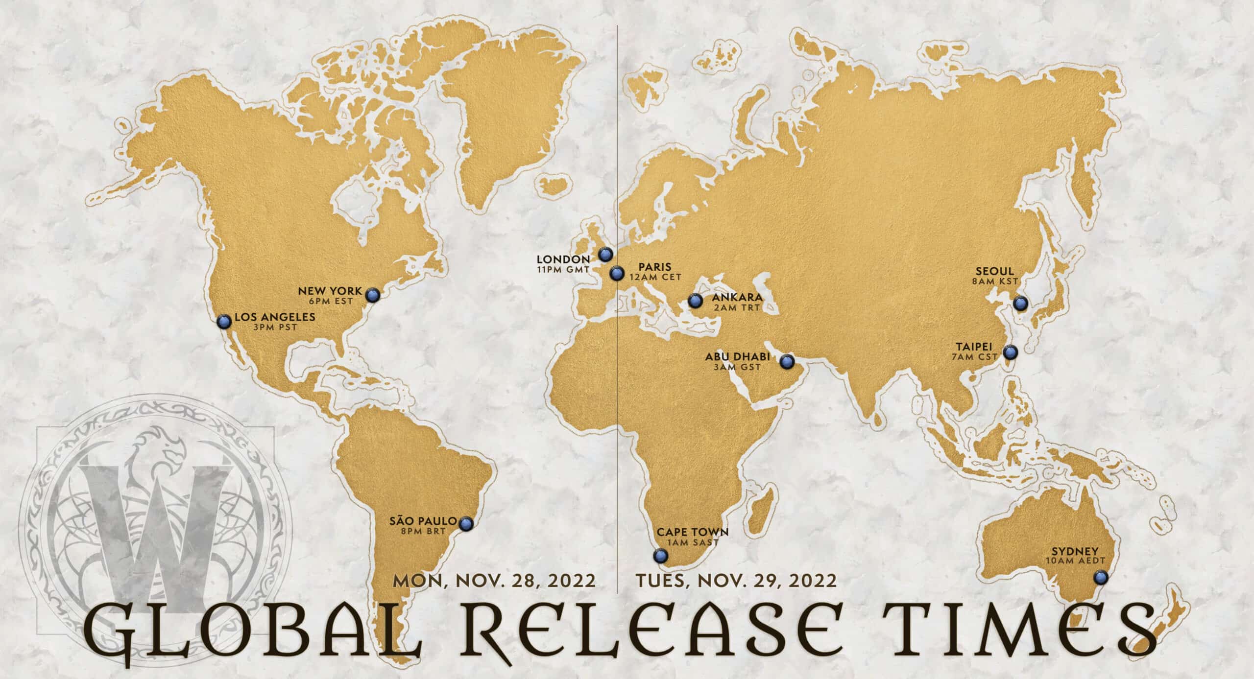 World of Warcraft Dragonflight Global Release Time